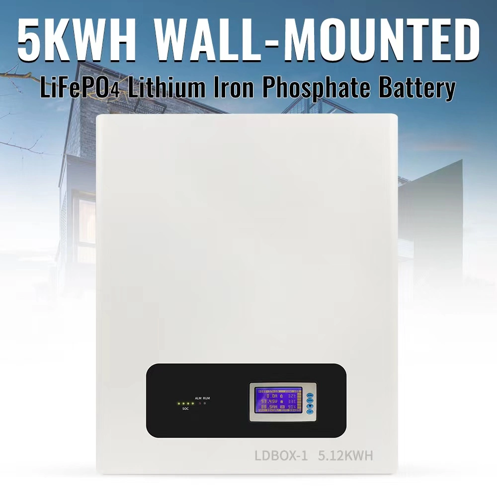 Home Energy Storage Battery-48V 100ah Wall-Mounted Design Lithium Iron