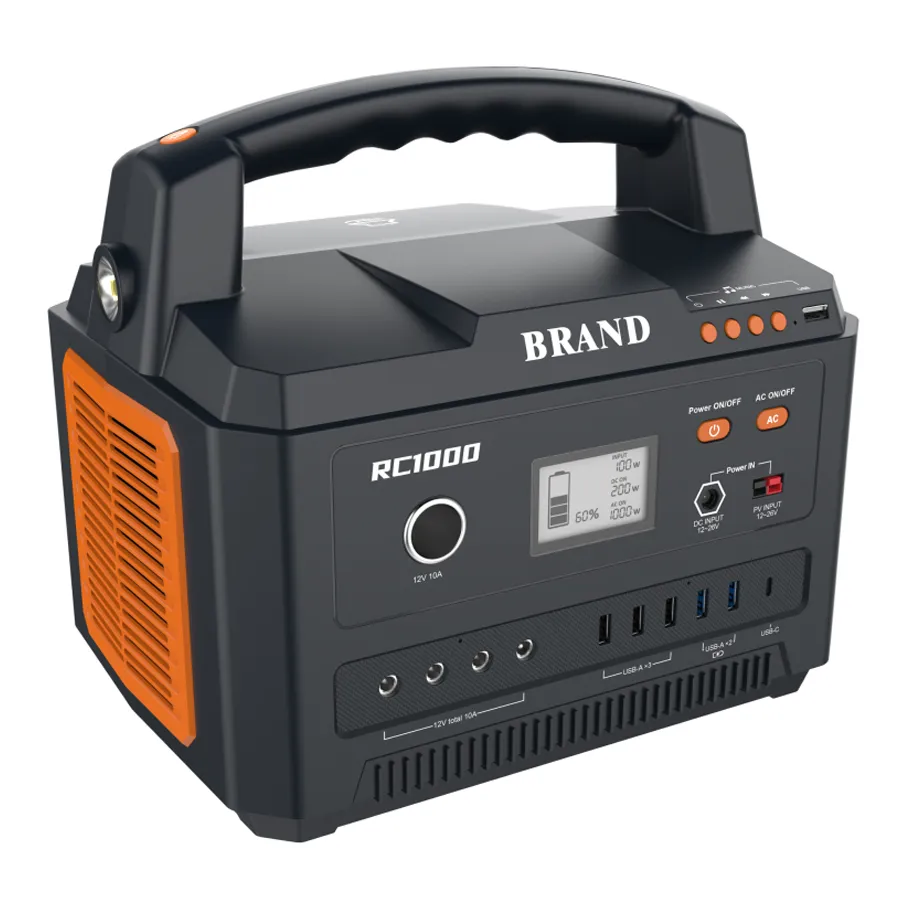 ベストプライス OEM/ODM 1000W ポータブル太陽光発電所/ポータブル発電所/証明書付きバッテリー